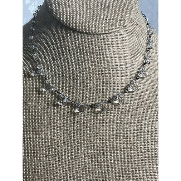 Crystal Drop Necklace With Adjustable Chain & Clasp - Picture 3 of 5
